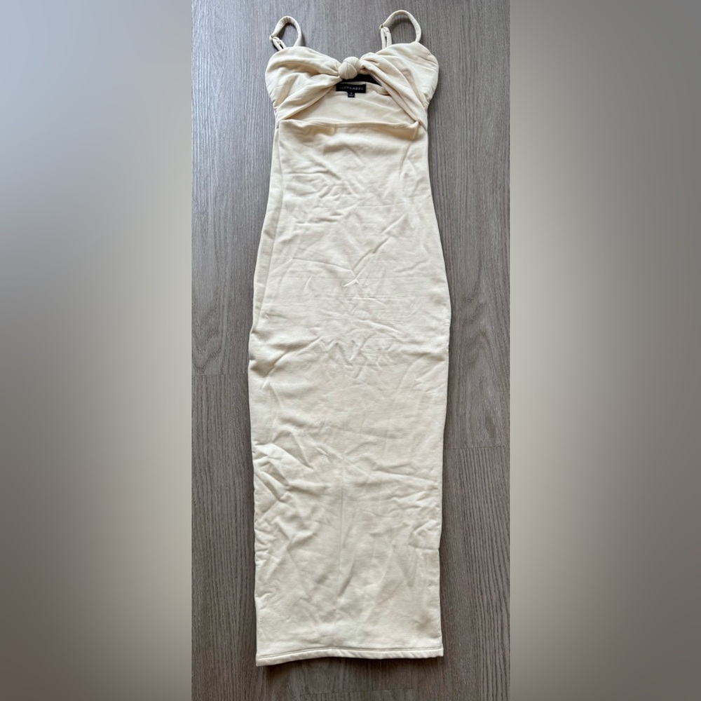 Jluxlabel Ivory Cream Color Long Fitted Dress Size Small